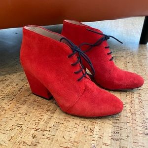 Kate Spade Red Suede Bootie